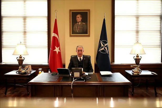Son dakika: Milli Savunma Bakanı Hulusi Akar, 'NATO Savunma Bakanları' toplantısına katıldı-1