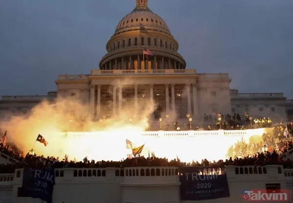 ABD'de 6 Ocak baskını! Protestocular Kongre binasına nasıl girdi? Son dakika görüntüleri şoke ediyor - 2