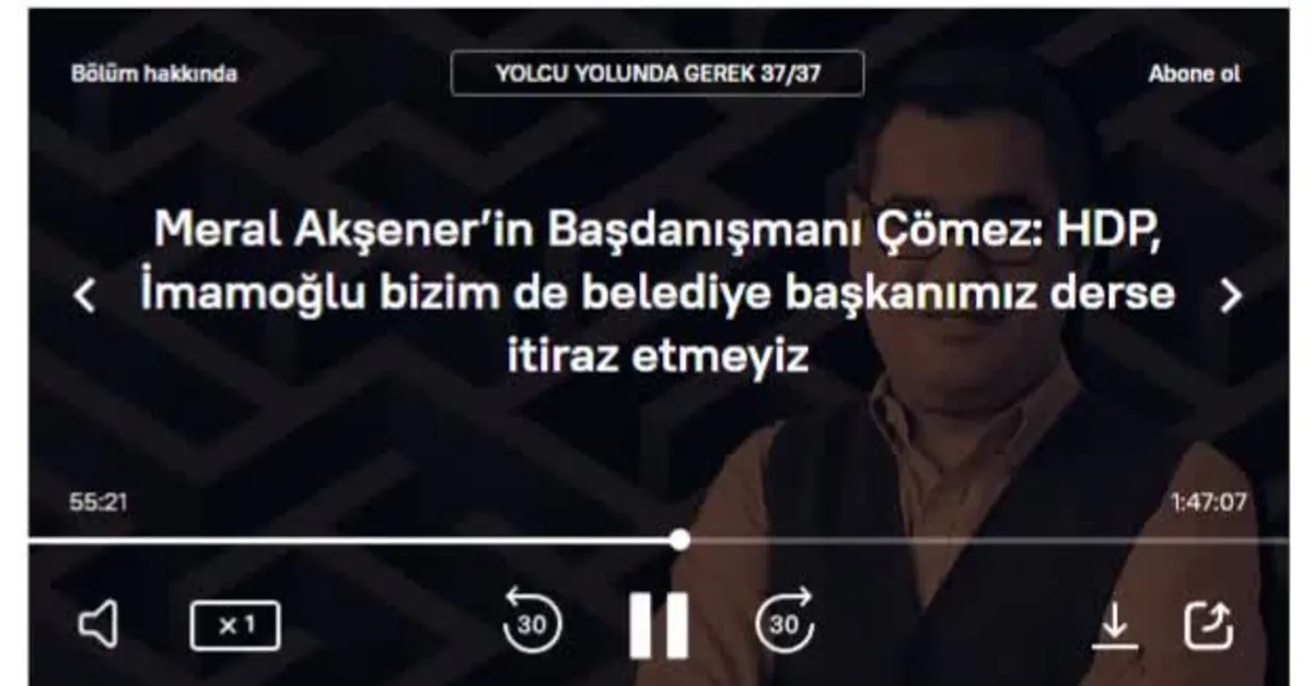 Akşener'in danışmanı Turhan Çömez'den HDP itirafı: "Biz bunu reddetmeyiz"