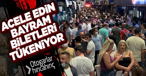 Otogarlarda bayram yoğunluğu! Tüm biletler tükendi