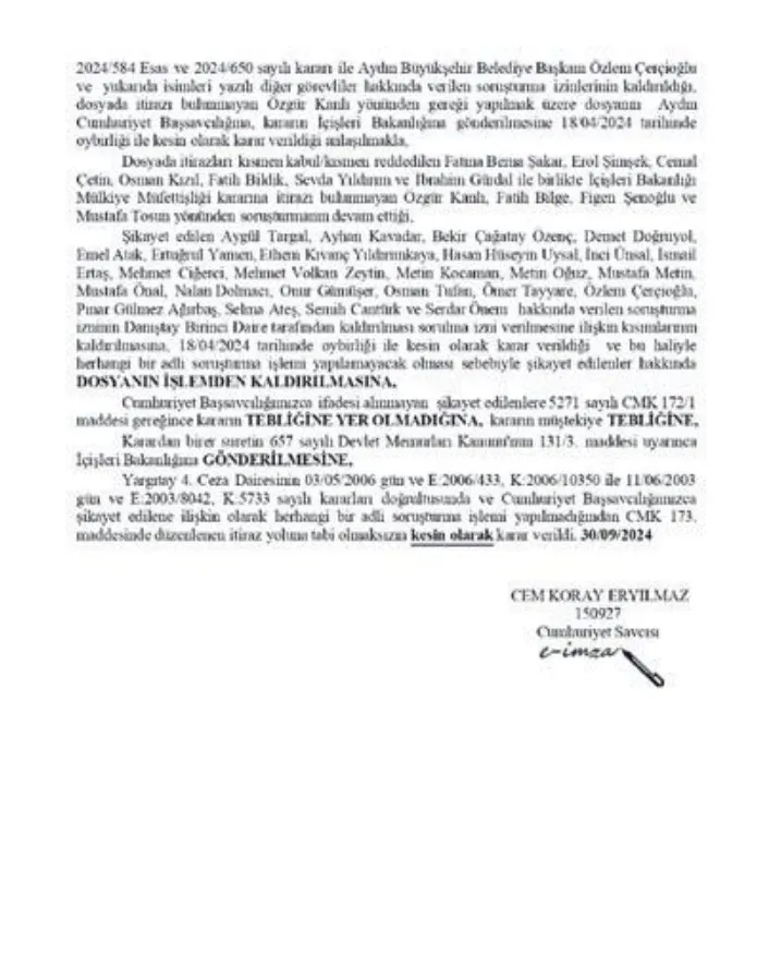 Özlem Çerçioğlu söylemezsem içimde kalır diyerek konuştu: Kuşadası’nda 6 milyarlık rant kapışması