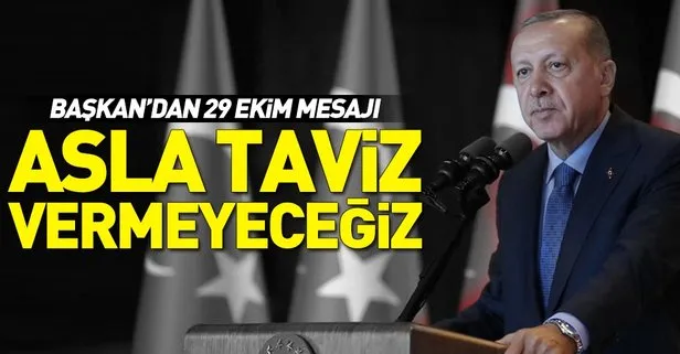 Son dakika: Başkan Erdoğan'dan 29 Ekim mesajı