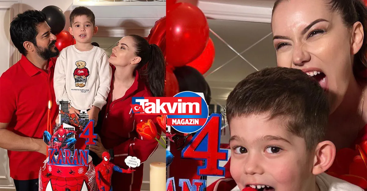 Renkli pozlara yorum geldi: Maşallah güzel aileye Burak Özçivit ve Fahriye Evcen çiftinden oğullarına doğum günü sürprizi!