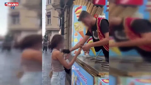 Beyoğlu’nda dondurmacı tacizi!