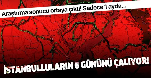 Trafik İstanbulluların ayda 6 gününü çalıyor