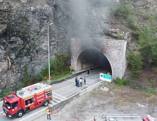 Alev topuna döndü! Tünelde feci kaza! Yer: Karabük
