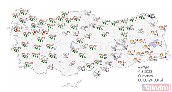 HAVA DURUMU | Meteoroloji'den sağanak yağış uyarısı! Harita paylaşıldı | 4 Mart 2023 hava durumu - 17