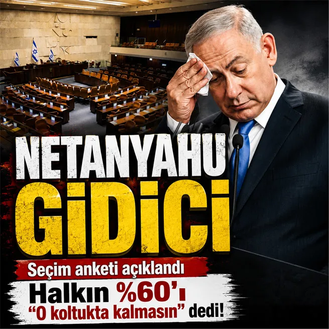 Koltuğu sallantıda! Seçim öncesi ankette Netanyahuya güvensizlik: Halkın %60ı O koltukta kalmasın dedi!