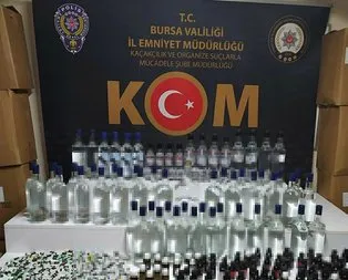 Bursa’da sahte içki operasyonu!