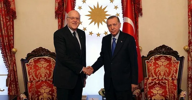 Başkan Recep Tayyip Erdoğan, Lübnan Başbakanı Necib Mikati'yi Kabul Etti
