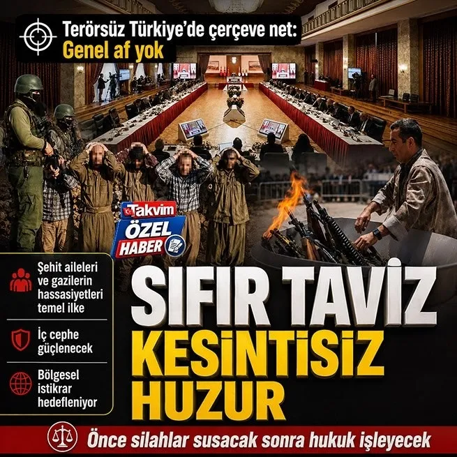 Terörsüz Türkiye teklifinde kırmızı çizgiler net: Genel af yok