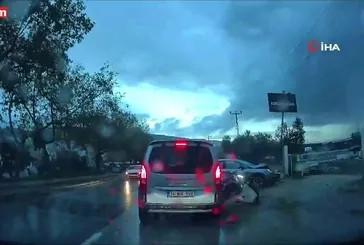 Orhangazi’de ters şerit kazası kamerada!