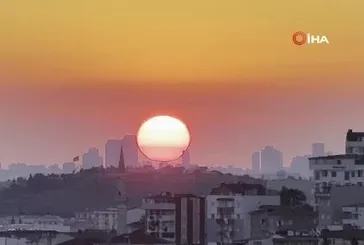 İstanbul’da gün batımı manzarası hayran bıraktı