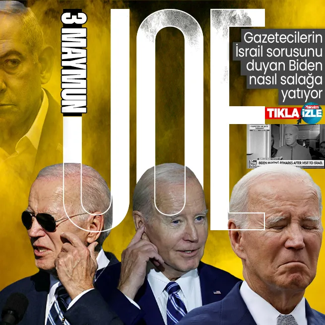 Katil Netanyahunun avukatı ABD Başkanı Joe Biden gazetecilerin İsrail sorusunu cevaplayamadı