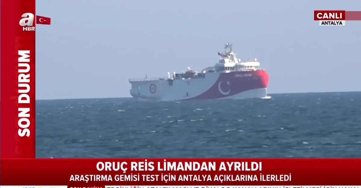 Son dakika: Oruç Reis, ikmal için beklediği Antalya Limanı'ndan ayrıldı