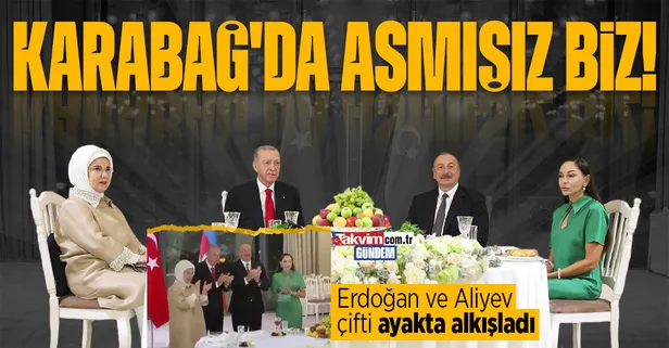 Başkan Recep Tayyip Erdoğan ve Aliyev ayakta alkışladı: Azerin'in söylediği türkü geceye damga vurdu