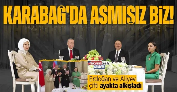 Başkan Recep Tayyip Erdoğan ve Aliyev ayakta alkışladı: Azerin’in söylediği türkü geceye damga vurdu