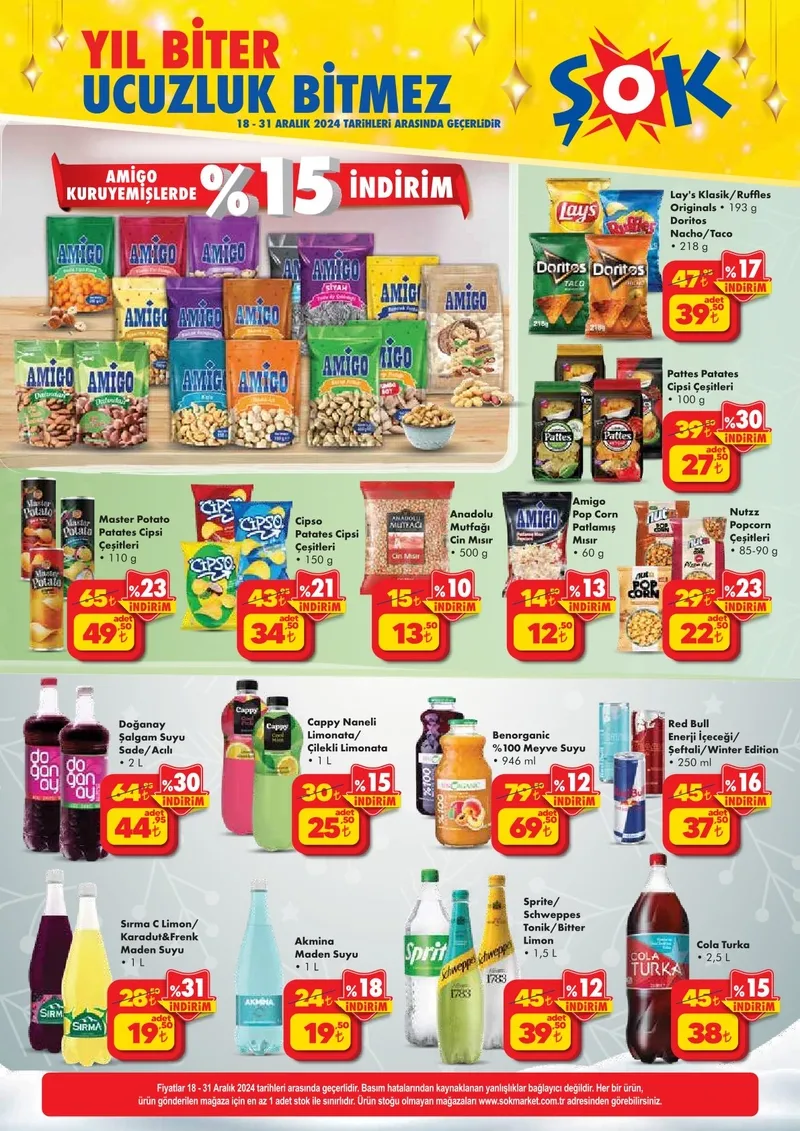 ŞOK 23-28 Aralık 2024 Aktüel Ürünler Kataloğu: Yılbaşına özel indirim üstüne indirim! Dekor, giyim, çeyiz, hindi, sucuk, kuruyemiş...-9