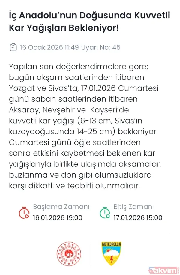 Kar yeniden İstanbul’da! Hafta sonu için Bakanlık'tan soğuk hava ve buzlanma uyarısı - 6