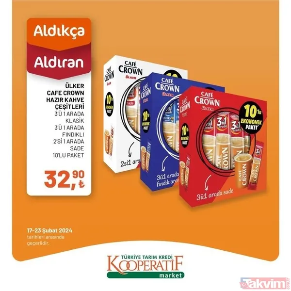 Tarım Kredi KATALOĞU 19-23 Şubat 2024 FİYAT LİSTESİ! Kooperatif market 32 üründe fiyatları indirdi! 2 katlı 6'lı kağıt havlu 54.90 TL... - 19