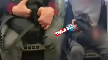 İZLE I Metroda iğrenç olay! Genç kıza bakarak mastürbasyon yaptı