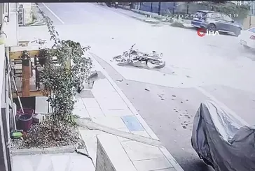Edirne’de ölümlü motosiklet kazası kamerada!