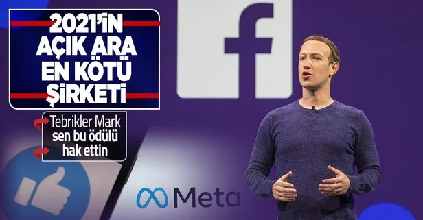 Meta, Yılın En Kötü Şirketi listesinde açık arayla zirvede! Mark Zuckerberg’e büyük şok
