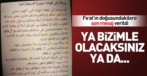 ÖSO'dan Fırat'ın doğusuna bildiri