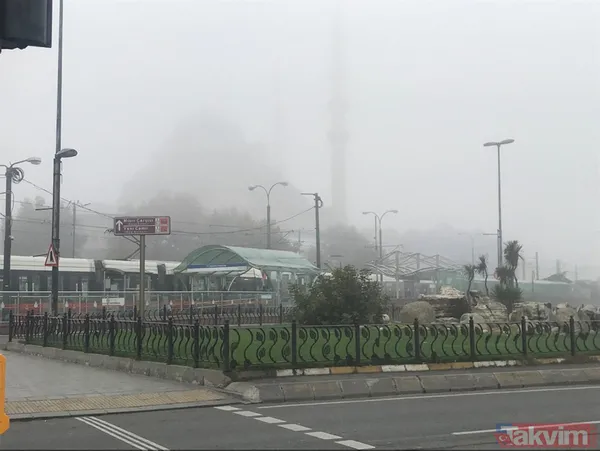 SON DAKİKA: İstanbul sis durumu! Megakent sis altında kayboldu - 32