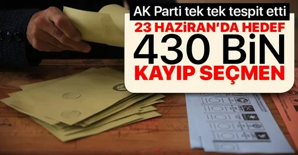 AK Parti’nin 23 Haziran’daki hedefi kayıp 430 bin seçmen