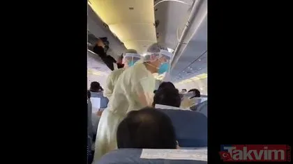 Çin’de virüs paniği: Uçakta tarama yapıldı! Korkutan açıklama geldi