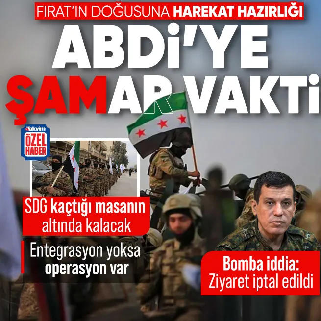 SDG kaçtığı masanın altında kalacak! Elebaşı Abdinin Şam ziyareti ertelendi | Fıratın doğusuna entegrasyon yoksa operasyon var