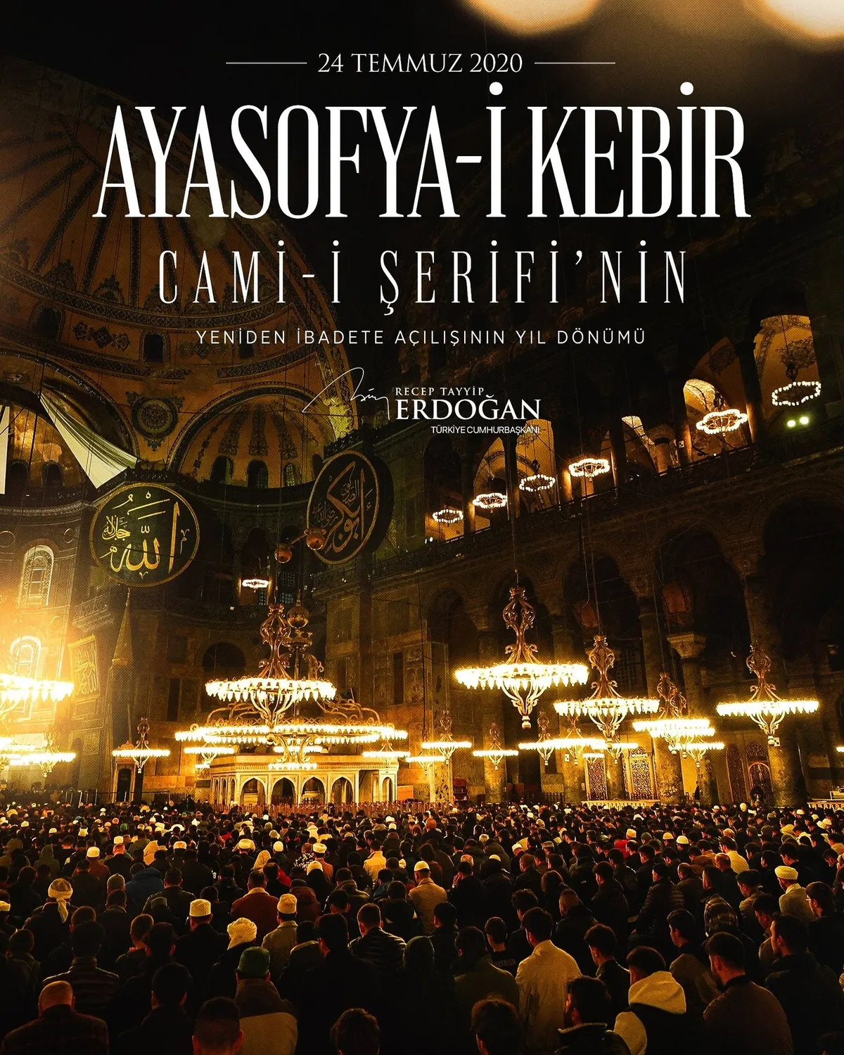Başkan Erdoğan 6. yılında sosyal medyadan paylaştı: "Ayasofya'nın dirilişi mübarek olsun…"-2