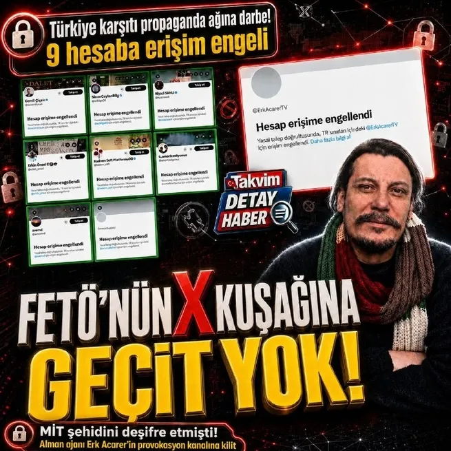 Millî güvenliği hedef alan dijital ağa darbe: FETÖ iltisaklı 7 hesap ile Erk Acarer ve Dilek Ekmekçi’ye erişim engeli