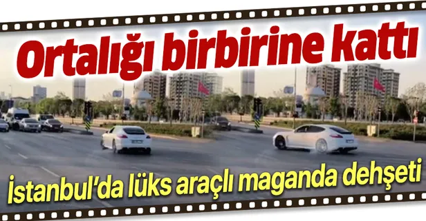 İstanbul'da lüks araçlı maganda ortalığı birbirine kattı