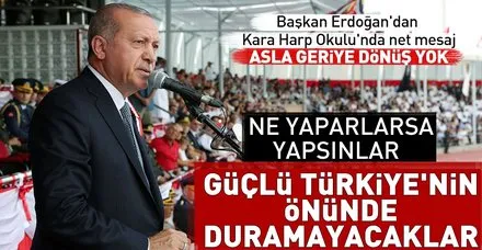 Başkan Erdoğan'dan Kara Harp Okulu'nda önemli mesajlar