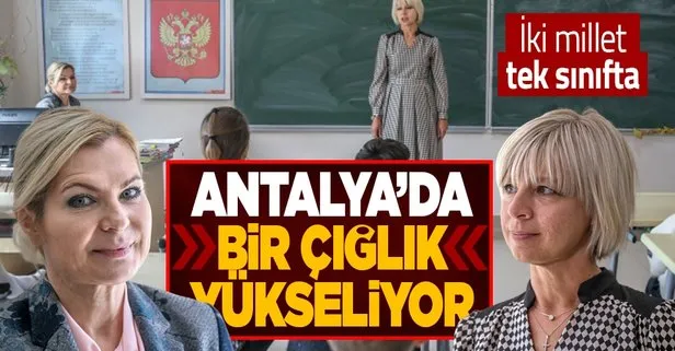 Rusya Ukrayna savaşına rağmen Antalya’da iki ülkenin öğrencileri aynı sınıfta okuyorlar
