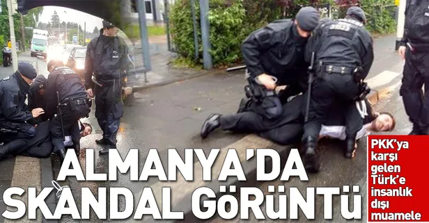 Almanya'da PKK'ya karşı gelen Türk'e polis şiddeti