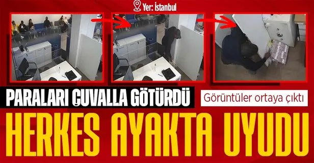 İstanbul’da bankadan çuvalla para soygununda görüntüler ortaya çıktı! Kaçmak isterken yakalandılar: Uyrukları şaşırttı