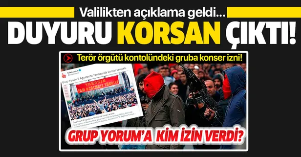 Grup Yorum'dan korsan konser duyurusu! Valilik açıklama yaptı