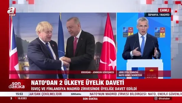 NATO Genel Sekreteri Stoltenberg: ''İsveç ve Finlandiya'ya resmi davet yaptık, Türkiye'ye teşekkür ediyorum''