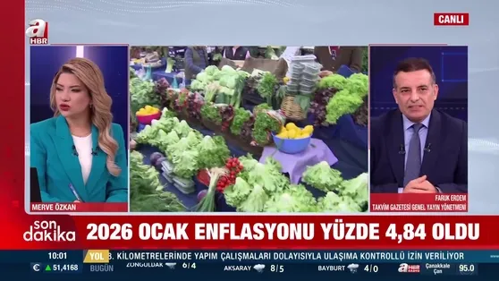 Son dakika: 2026 Ocak enflasyonu yüzde 4,84!