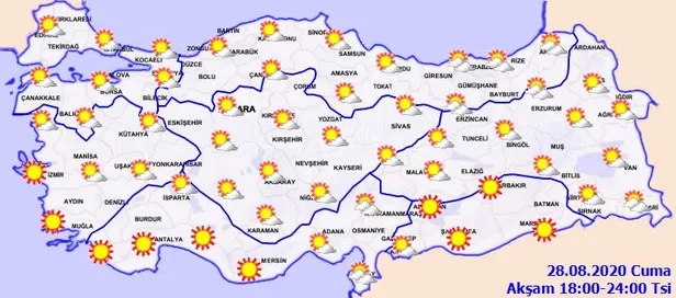 HAVA DURUMU | Meteorolojiden o illere sağanak yağış uyarısı | 28 Ağustos hava durumu-4