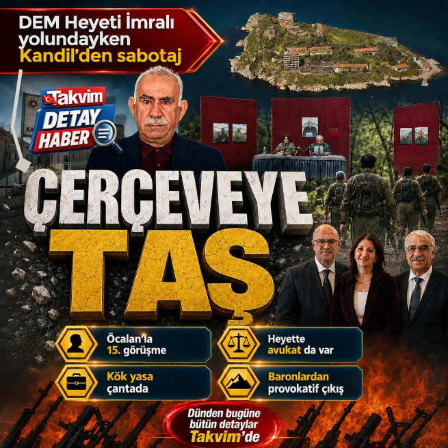 DEM Parti heyeti İmralıya gitti... Çerçeve yasa çantada! İmralıdan yine taş