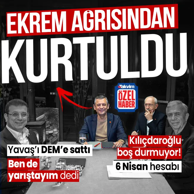 CHPde Özgür Özel Ekrem ağrısından kurtuldu! Mansur Yavaşı ıskartaya çıkarıp Ben de yarıştayım dedi... Kılıçdaroğlu boş durmuyor