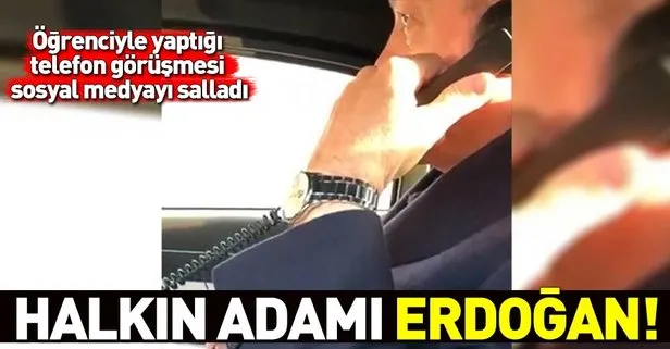 Cumhurbaşkanı Erdoğan’ın telefon görüşmesi sosyal medyada!