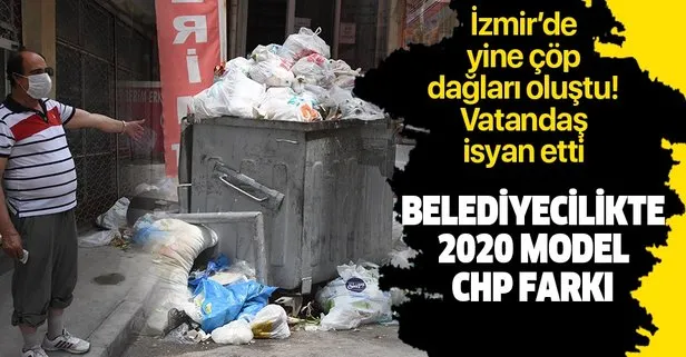 İzmir’de CHP’li Konak Belediyesi çöpleri toplamadı: Vatandaş isyan etti!