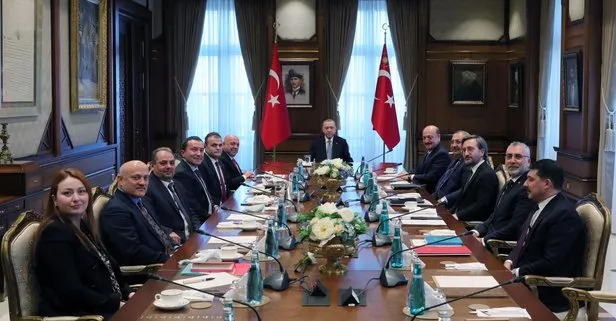Son dakika! Külliye’de sürpriz görüşme... Başkan Erdoğan Hak-İş heyetini kabul etti