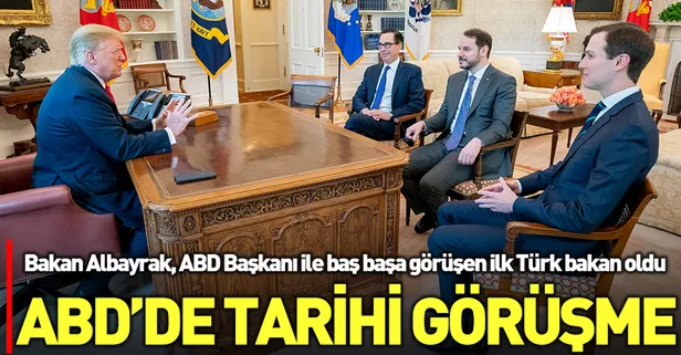 Son dakika: Beyaz Saray’da tarihi görüşme! Bakan Albayrak, ABD Başkanı Trump ile bir araya geldi