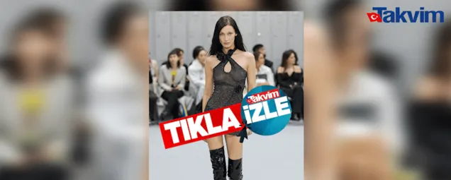 Bella Hadidin içi dışı bir! Transparan kıyafetini çekti podyumu yaktı geçti